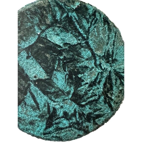 VTG poinsettia Velvet Embroidered Christmas Box Sequin Beads holiday table decor - Picture 5 of 12